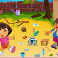 Dora And Diego Playing Football