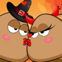 Pou Halloween Kissing