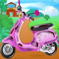 Barbie School Bike Cleaning