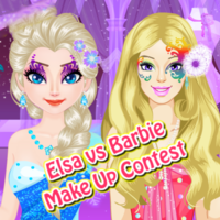 Elsa vs Barbie Make Up Contest