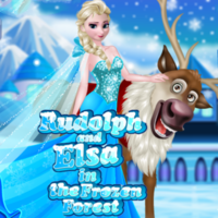 Rudolph and Elsa in the Frozen Forest