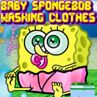 Baby SpongeBob Washing Clothes