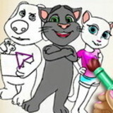 Tom And Angela Coloring Book